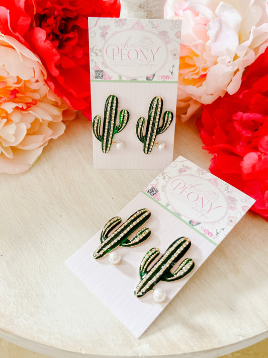 Southwestern Glam Cacti Earrings