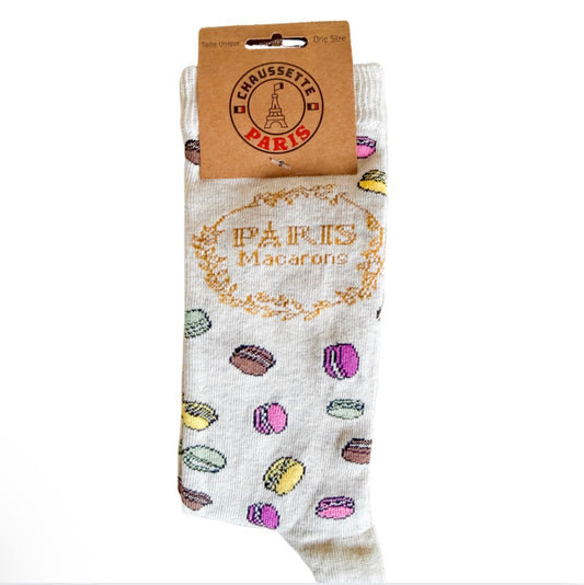 Parisian Macaron Socks – Cute Universal French Inspired Cozy Socks | Paris Souvenir Gift