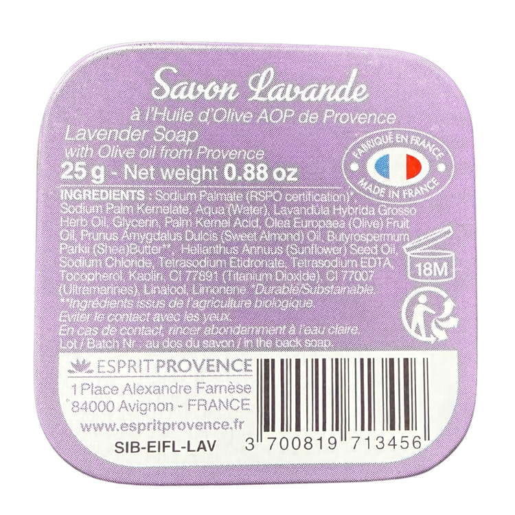 Savon Lavande (Lavender) Soap in Collectible Vintage Tin – Olive Oil French Soap from Provence – Travel Size Paris Gift (0.88 oz) (Copy)