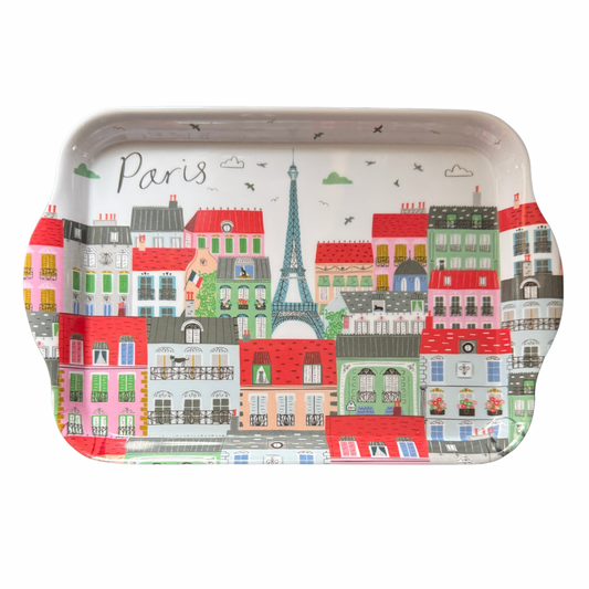 Paris City of Light Melamine Tray | Eiffel Tower Parisian Decor