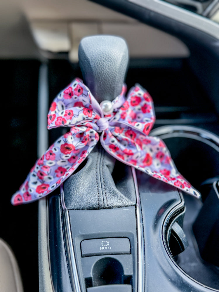 Feminine Car Twilly | French-Inspired Gear Shift Bow