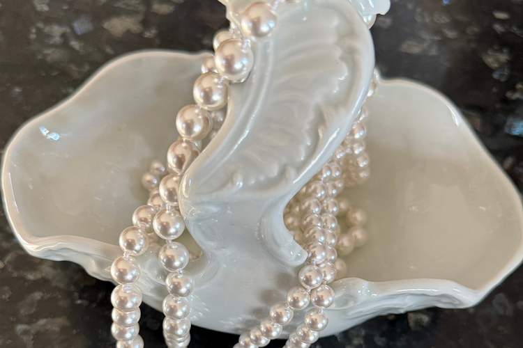 Parisian Hand-Knotted 9mm Faux Pearl Necklace – 18.5” | Limited Paris Find