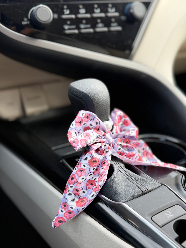 Feminine Car Twilly | French-Inspired Gear Shift Bow