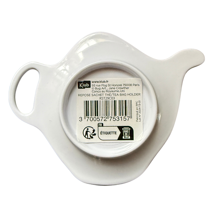 French Teapot Melamine Tray | Tea Bag Holder | Paris-Inspired Ring Dish | Small Decorative Catchall