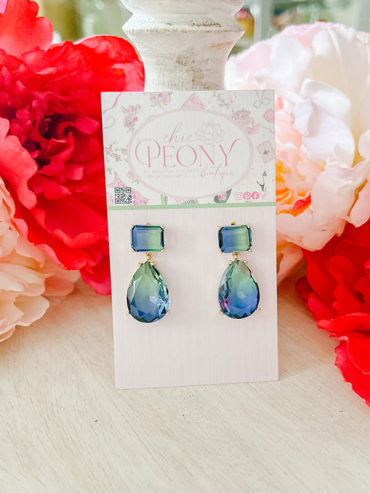 Ocean Blue Dangle Earrings
