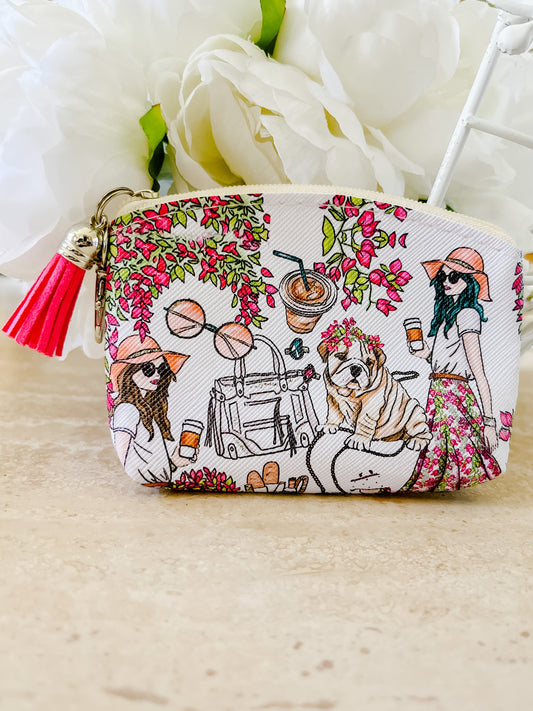 French Style Zipper Bag with Clip & Tassel