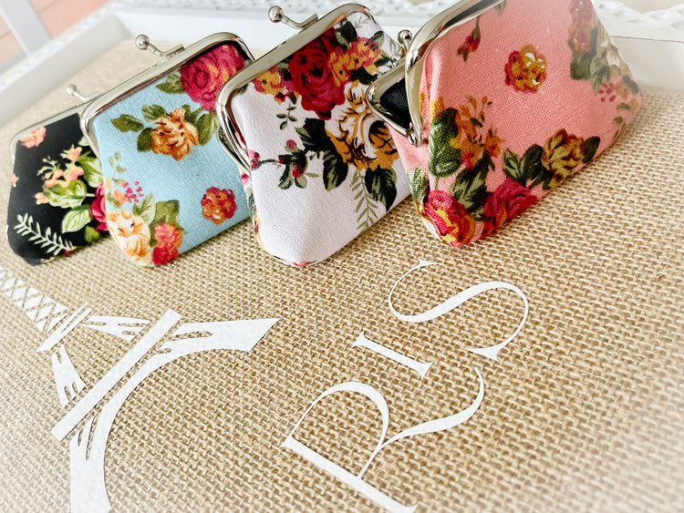 Vintage Floral Kiss Lock Mini Bags