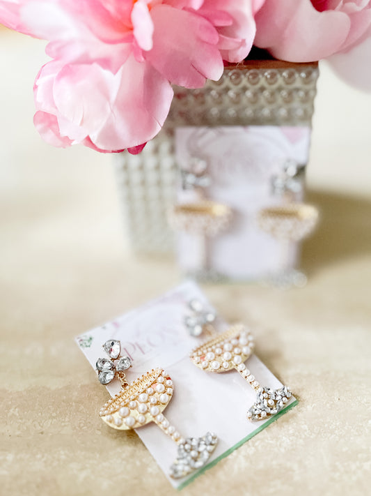 Pearl Champagne Earrings