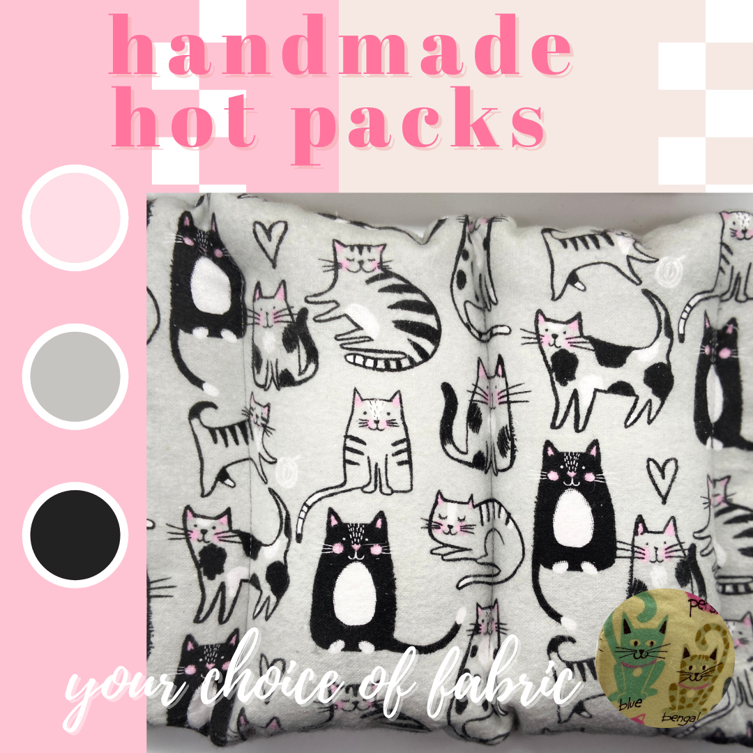 Cat print flannel hot pack