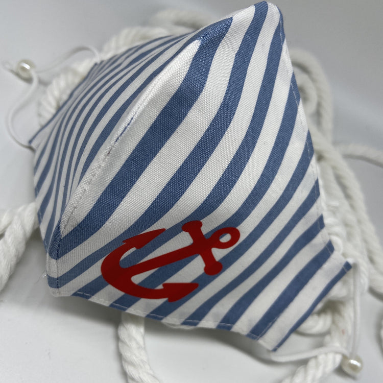 Handmade nautical mask with signature ear adjusters 
