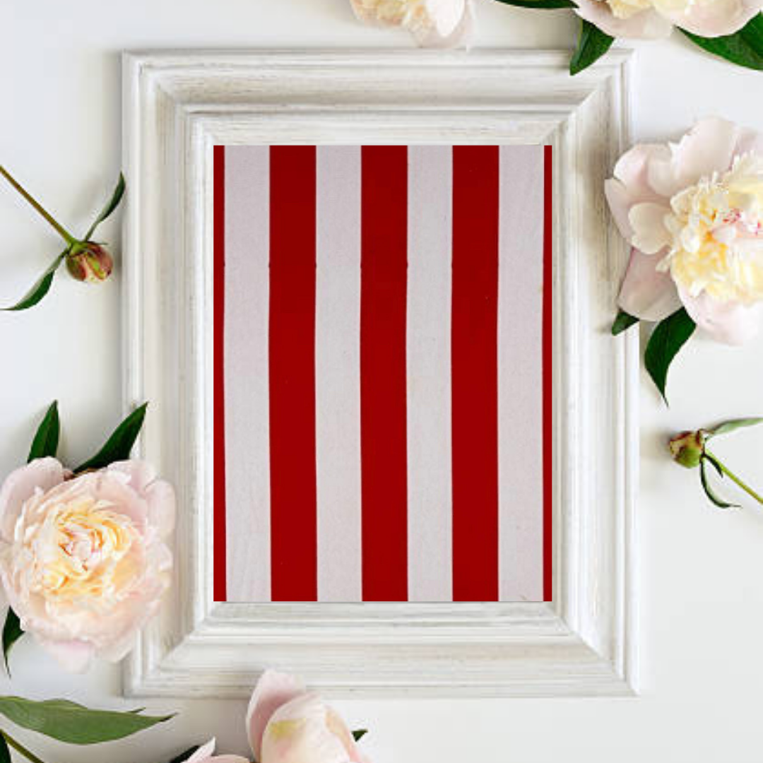 red and white stripes canvas option