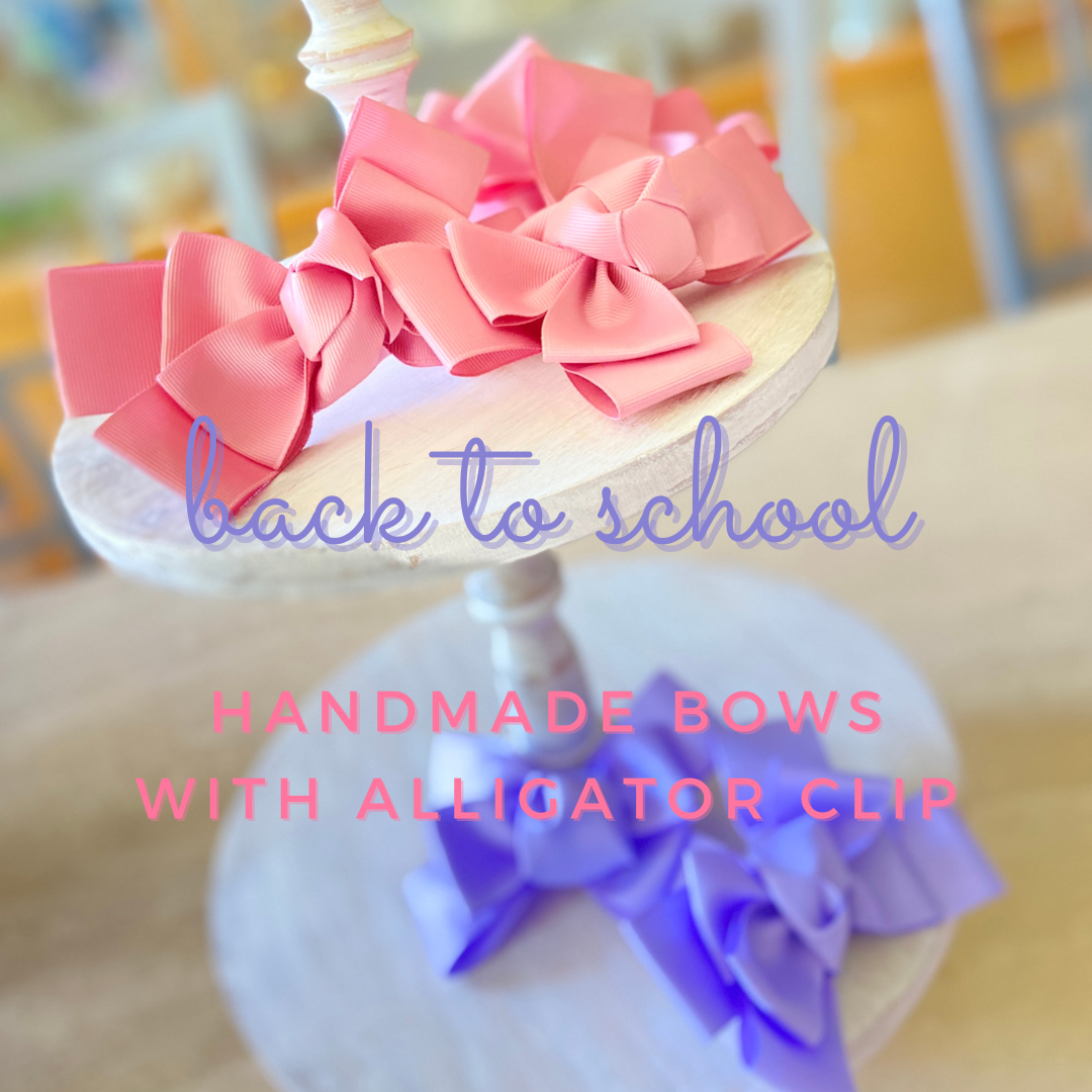 mauve handmde ribbon bows