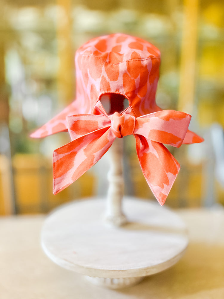 Chic Classy Coastal Pink & Orange Floppy Sun Hat