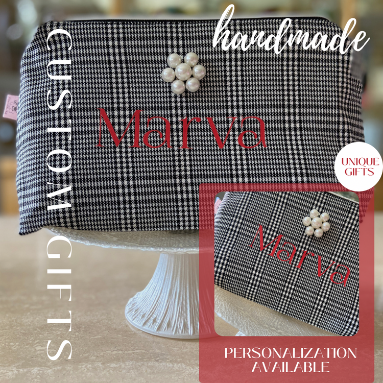 Classic Cosmetic Bag or Mini Cooler with Personalization Available