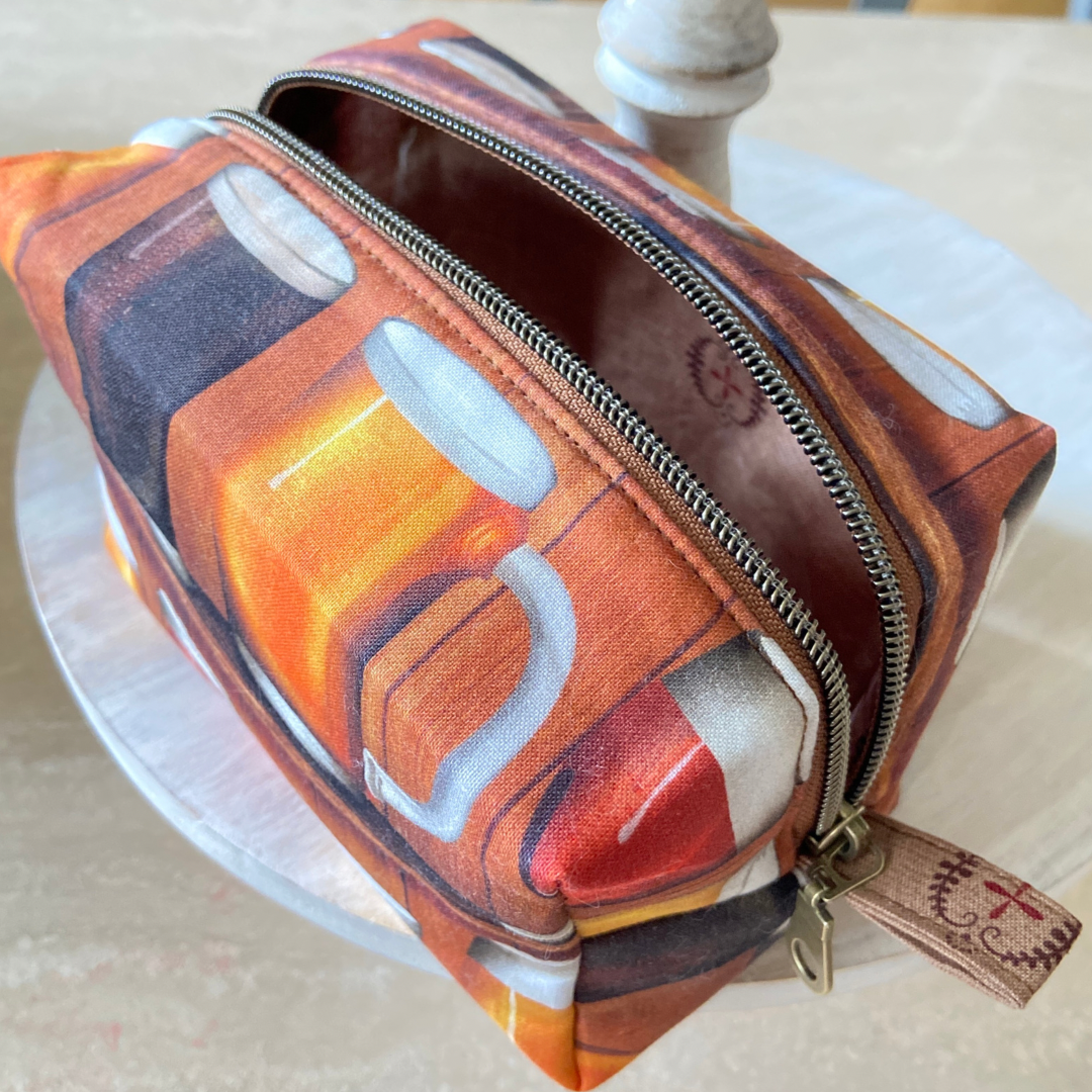 craft beer toiletry/cosmetic bag