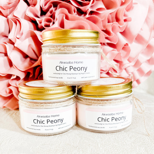 Chic Peony 4 oz Soy Candle