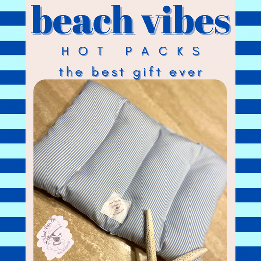 Beach Vibes Hot/Cold Pack in Small, Large, Rectangular or C-Shape/Neck Style