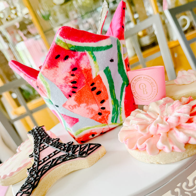 Ice Cream Koozie in a Summer Watermelon Print