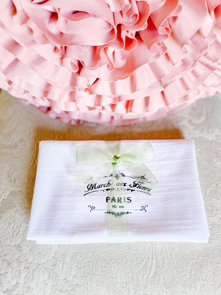 Hand Stenciled French Themed 100% Cotton Towels