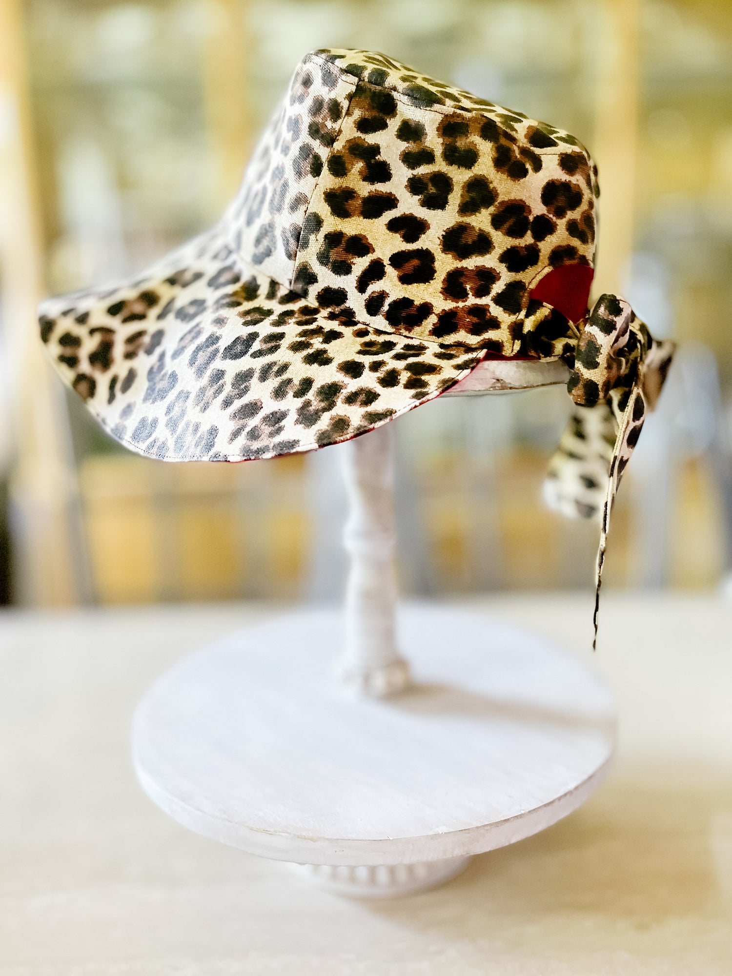 Leopard print sun hat deals