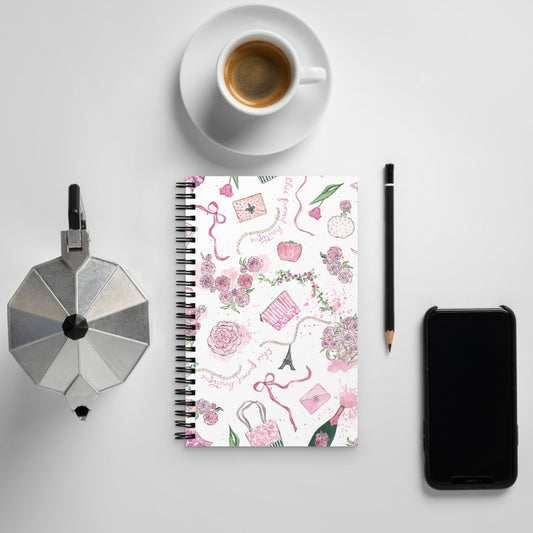 Chic Peony Spiral Notebook