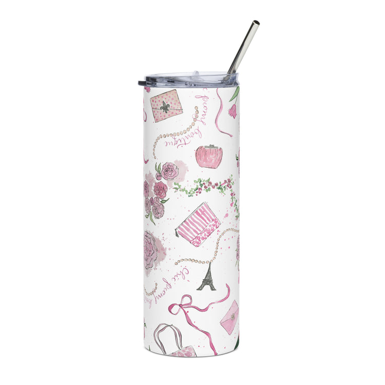Chic Peony Stainless Stainless Steel Tumbler/Water Bottle