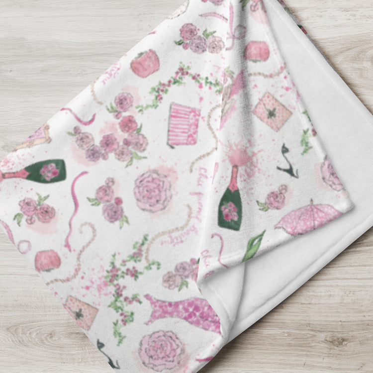 Throw Blanket Featuring Exclusive Chic Peony’s Design