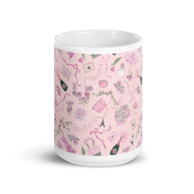 Chic Peony Exclusive Pink Glossy Mug
