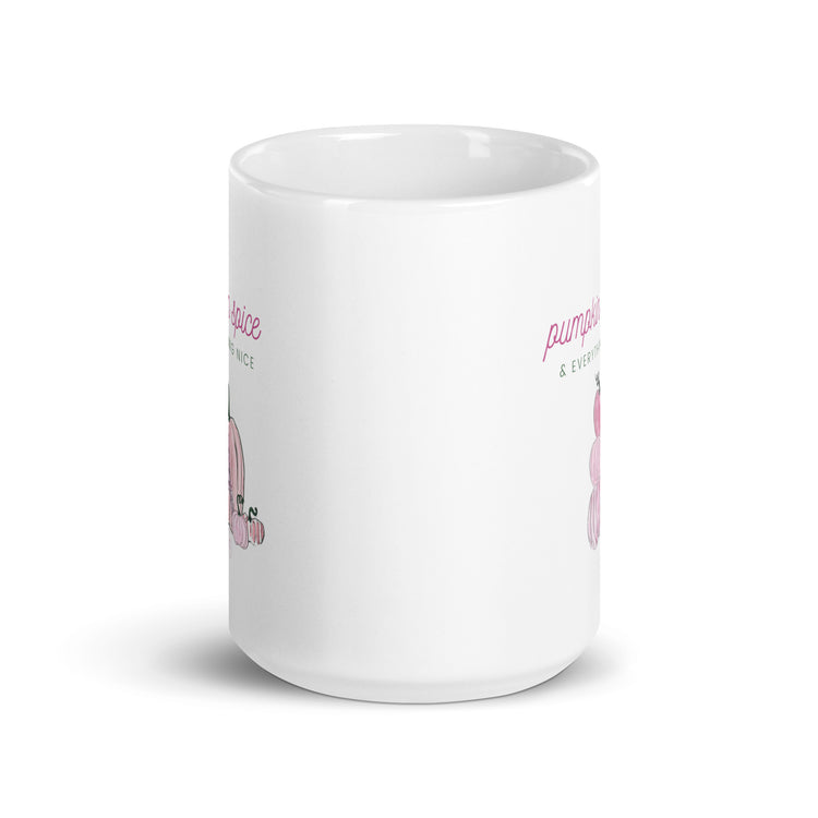 Chic Peony Pink Pumpkin Spice Fall Mug