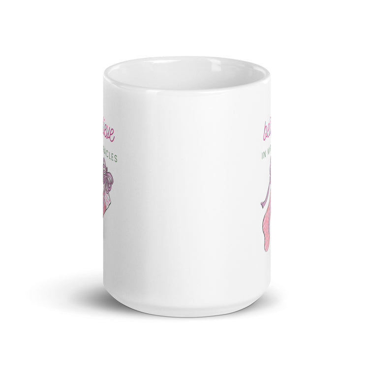Chic Peony Believe In Miracles Holiday Mug