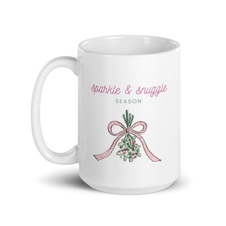 Chic Peony Sparkle & Snuggle Holiday Mug
