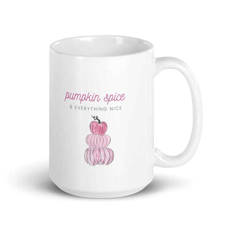 Chic Peony Pink Pumpkin Spice Fall Mug