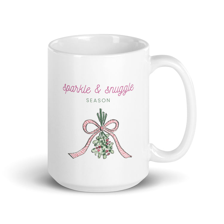 Chic Peony Sparkle & Snuggle Holiday Mug