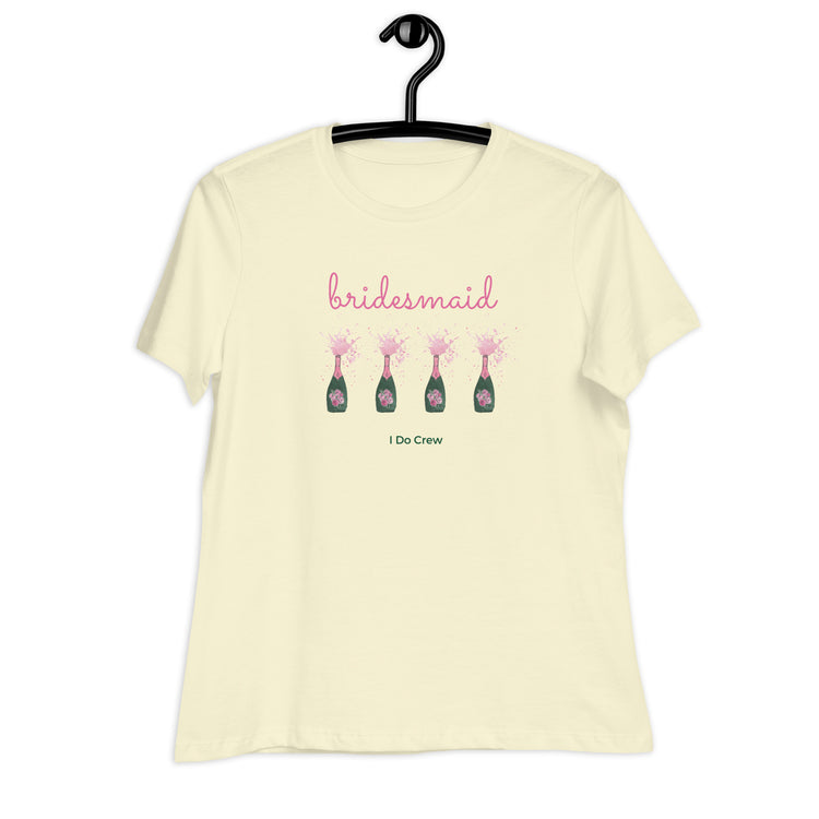 Bridesmaid - I Do Crew Women's Relaxed Bella Canva T-Shirt